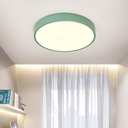 Modern Simplicity Round Acrylic Iron LED Flush Mount Ceiling Light For Living Room