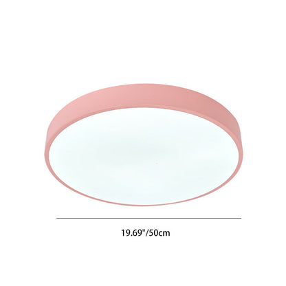 Modern Simplicity Round Acrylic Iron LED Flush Mount Ceiling Light For Living Room