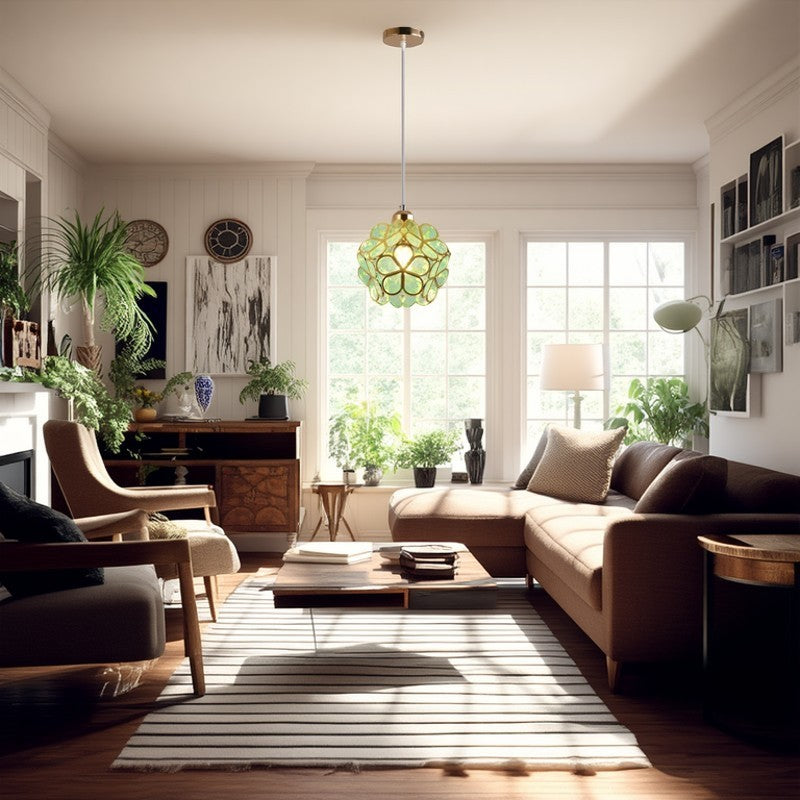 Contemporary Scandinavian Hexagonal Iron 1/3 Light Island Light Chandelier For Dining Room