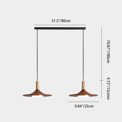 Modern Minimalist Round Disc Iron LED Island Light Chandelier For Dining Room