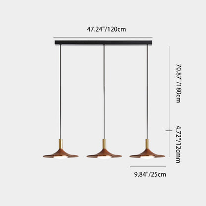 Modern Minimalist Round Disc Iron LED Island Light Chandelier For Dining Room