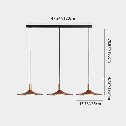 Modern Minimalist Round Disc Iron LED Island Light Chandelier For Dining Room