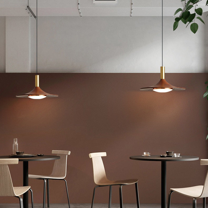Modern Minimalist Round Disc Iron LED Island Light Chandelier For Dining Room