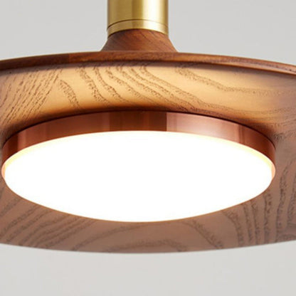 Modern Minimalist Round Disc Iron LED Island Light Chandelier For Dining Room