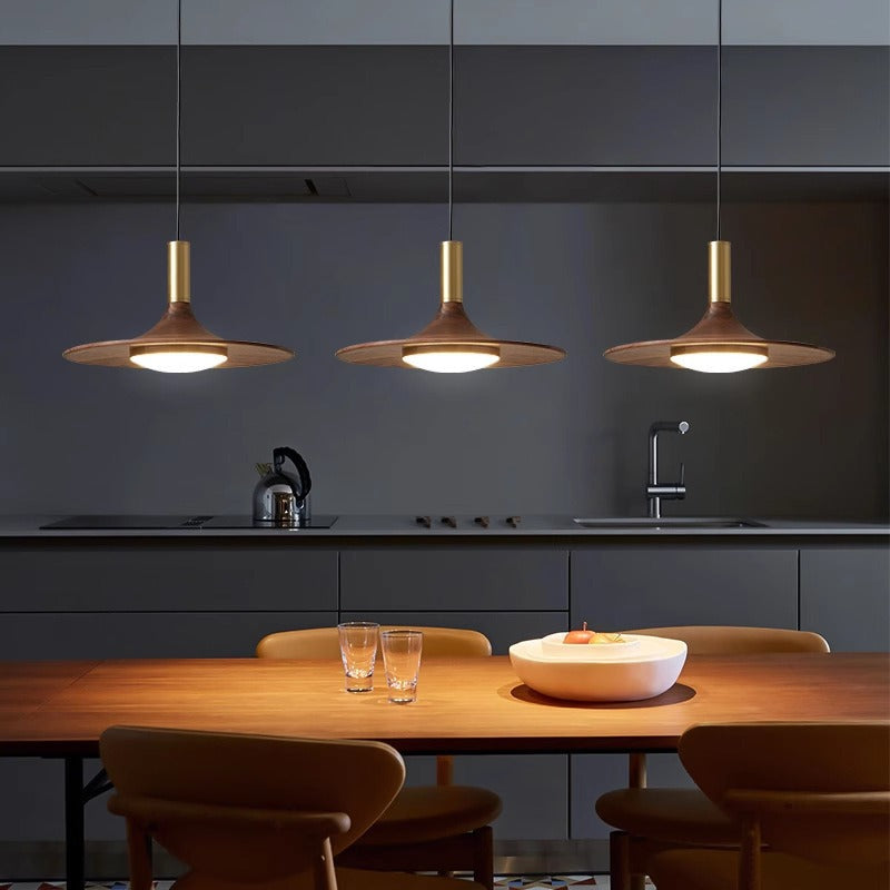 Modern Minimalist Round Disc Iron LED Island Light Chandelier For Dining Room