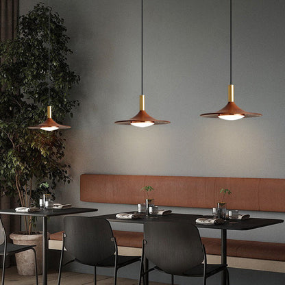 Modern Minimalist Round Disc Iron LED Island Light Chandelier For Dining Room