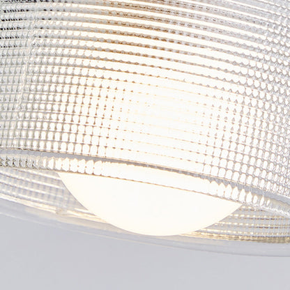 Traditional Japanese Flower Disc Glass Wood 1-Light Semi-Flush Mount Ceiling Light For Hallway