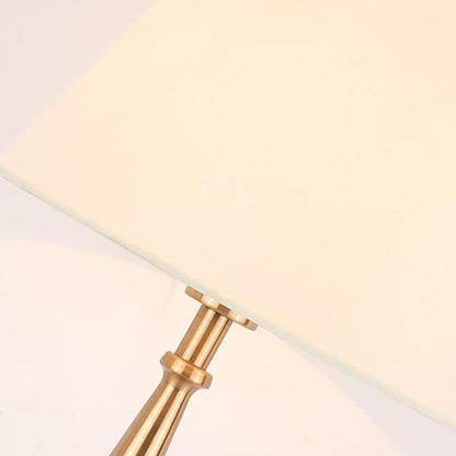Contemporary Scandinavian Flower Iron Fabric 1-Light Table Lamp For Bedroom