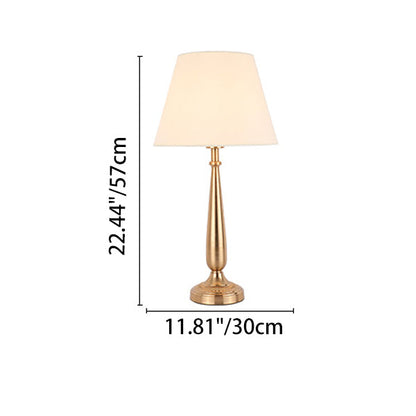 Contemporary Scandinavian Flower Iron Fabric 1-Light Table Lamp For Bedroom