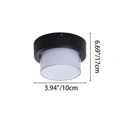 Modern Minimalist Round Square Aluminum Acrylic LED Flush Mount Ceiling Light For Hallway