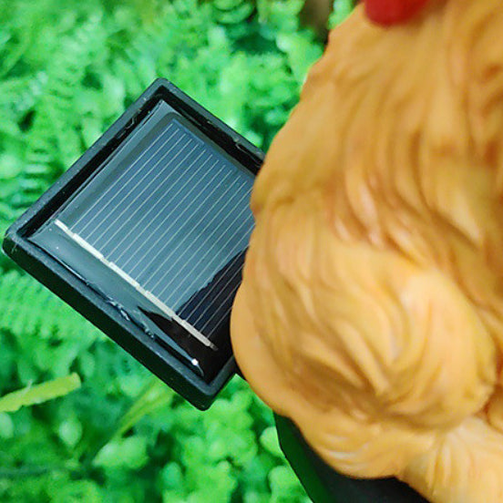 Modern Art Deco Solar Flower Basket Resin LED Outdoor Light Landscape Lighting For Garden