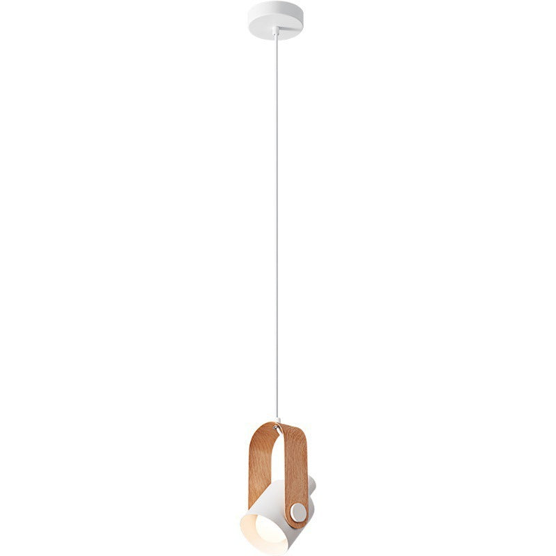 Modern Minimalist Cylindrical Iron 1-light Pendant Light For Bedroom