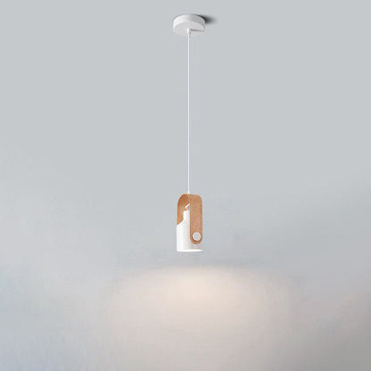 Modern Minimalist Cylindrical Iron 1-light Pendant Light For Bedroom