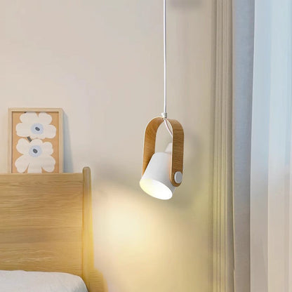 Modern Minimalist Cylindrical Iron 1-light Pendant Light For Bedroom