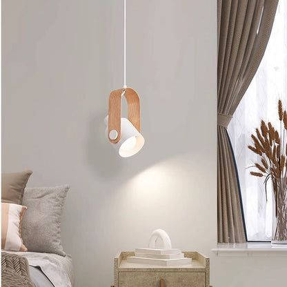 Modern Minimalist Cylindrical Iron 1-light Pendant Light For Bedroom