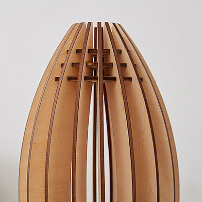 Modern Art Deco Rocket Beech Wood Acrylic LED Table Lamp For Bedroom