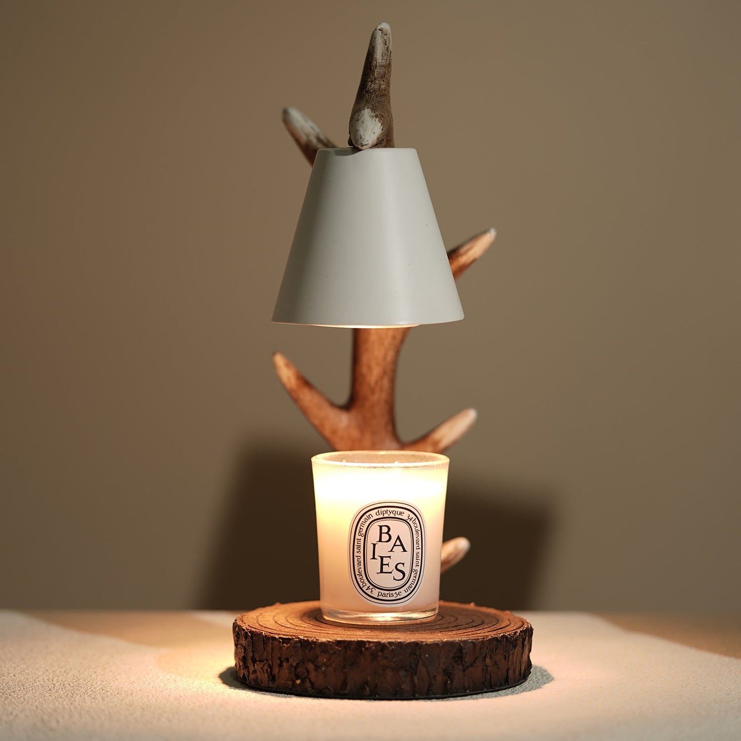 Modern Art Deco Antler Resin Hardware 1-Light Aromatherapy Melting Wax Table Lamp For Bedroom