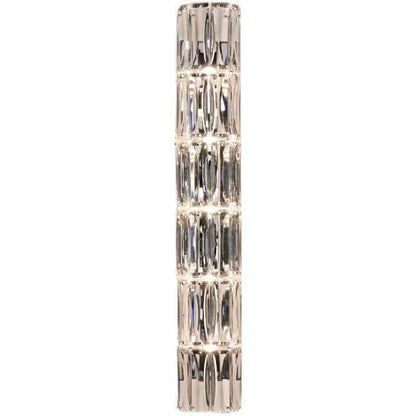 Modern Minimalist Rectangular Stainless Steel Crystal 3/4/6 Light Wall Sconce Lamp For Bedroom
