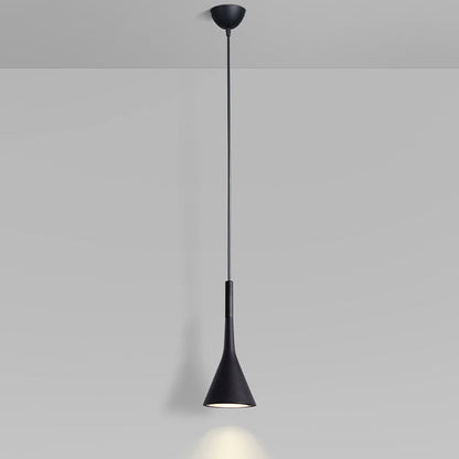 Modern Minimalist Conical Triangular Aluminum Iron 1-Light Pendant Light For Bedroom