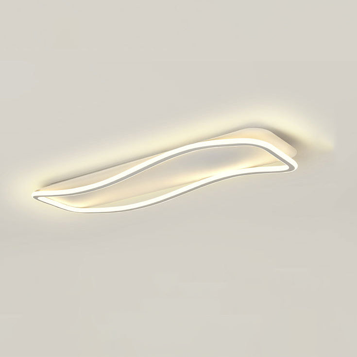 Modern Minimalist Rectangular Iron Acrylic LED Flush Mount Ceiling Light For Hallway