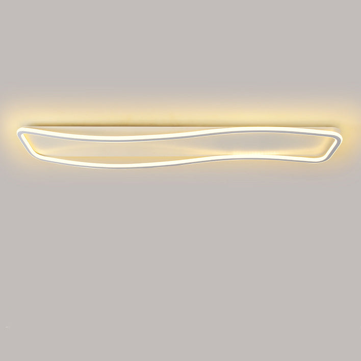 Modern Minimalist Rectangular Iron Acrylic LED Flush Mount Ceiling Light For Hallway