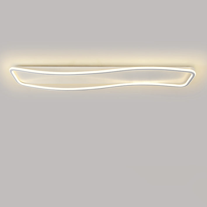 Modern Minimalist Rectangular Iron Acrylic LED Flush Mount Ceiling Light For Hallway