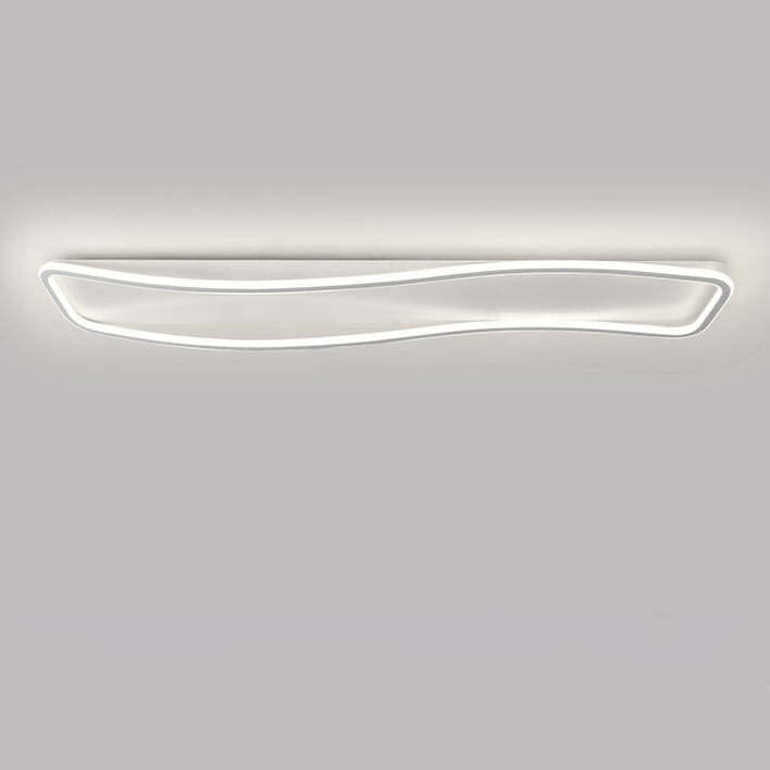 Modern Minimalist Rectangular Iron Acrylic LED Flush Mount Ceiling Light For Hallway