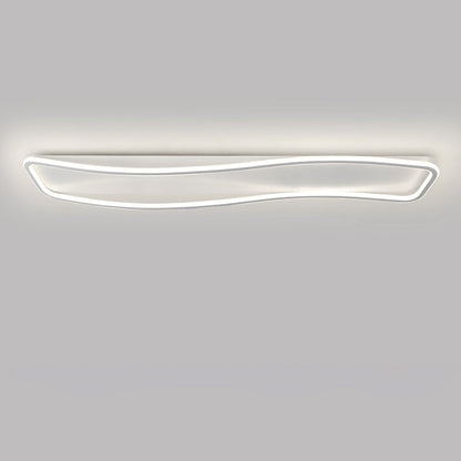 Modern Minimalist Rectangular Iron Acrylic LED Flush Mount Ceiling Light For Hallway