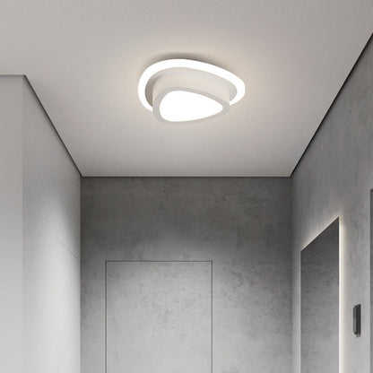 Modern Minimalist Triangular Square Aluminum Acrylic Iron LED Flush Mount Ceiling Light For Bedroom