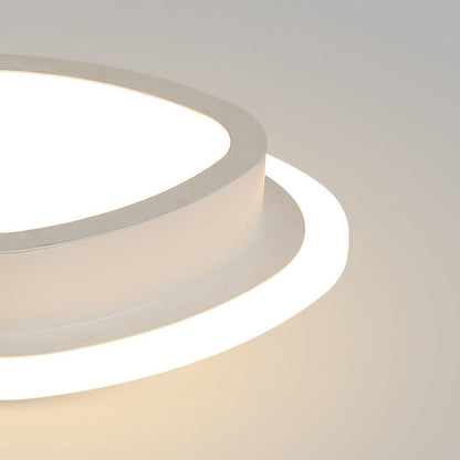 Modern Minimalist Triangular Square Aluminum Acrylic Iron LED Flush Mount Ceiling Light For Bedroom