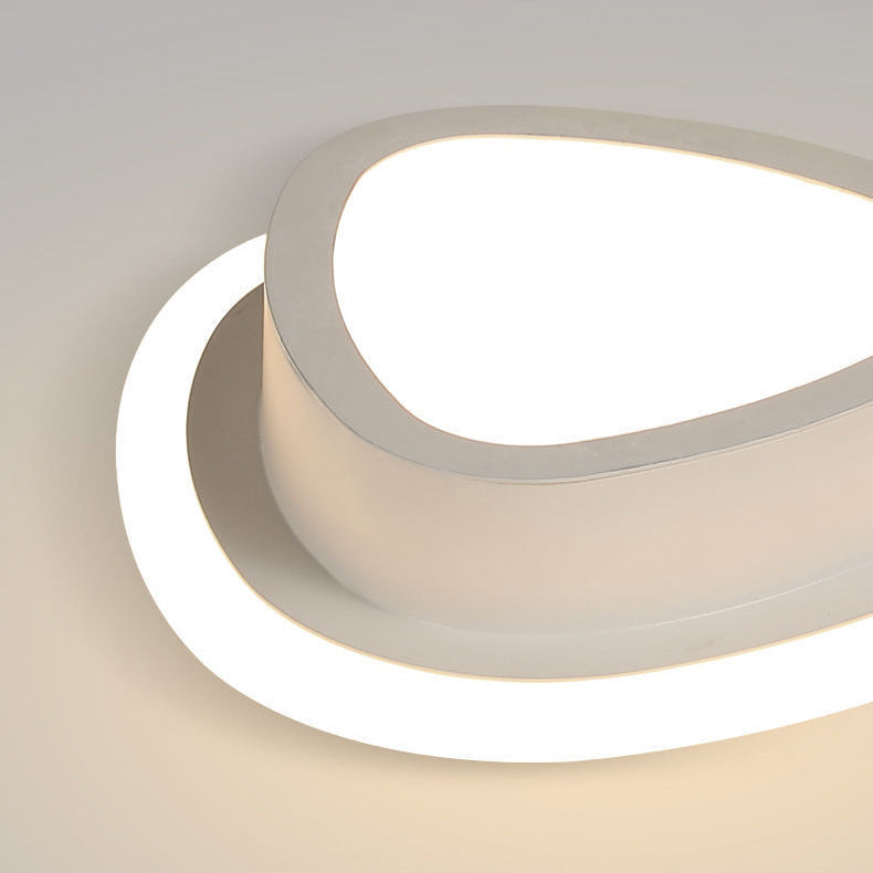 Modern Minimalist Triangular Square Aluminum Acrylic Iron LED Flush Mount Ceiling Light For Bedroom