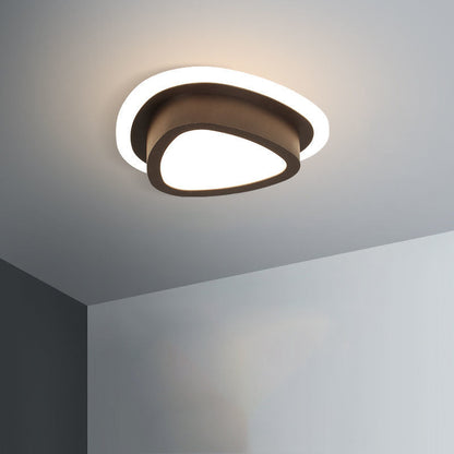 Modern Minimalist Triangular Square Aluminum Acrylic Iron LED Flush Mount Ceiling Light For Bedroom