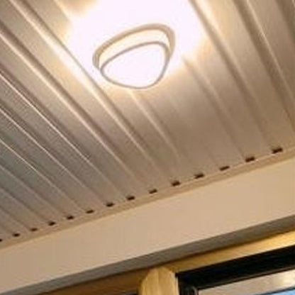 Modern Minimalist Triangular Square Aluminum Acrylic Iron LED Flush Mount Ceiling Light For Bedroom