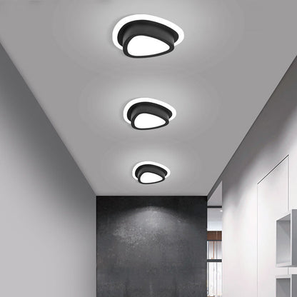Modern Minimalist Triangular Square Aluminum Acrylic Iron LED Flush Mount Ceiling Light For Bedroom