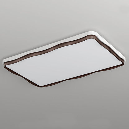 Traditional Vintage Rectangular Round Square Iron Acrylic LED Flush Mount Ceiling Light For Bedroom