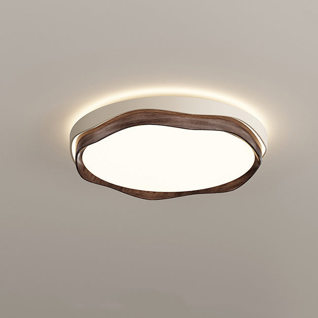 Traditional Vintage Rectangular Round Square Iron Acrylic LED Flush Mount Ceiling Light For Bedroom