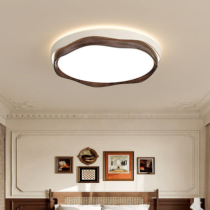 Traditional Vintage Rectangular Round Square Iron Acrylic LED Flush Mount Ceiling Light For Bedroom
