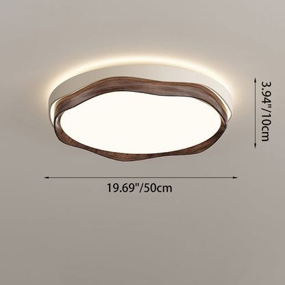Traditional Vintage Rectangular Round Square Iron Acrylic LED Flush Mount Ceiling Light For Bedroom