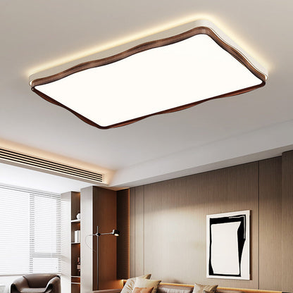 Traditional Vintage Rectangular Round Square Iron Acrylic LED Flush Mount Ceiling Light For Bedroom
