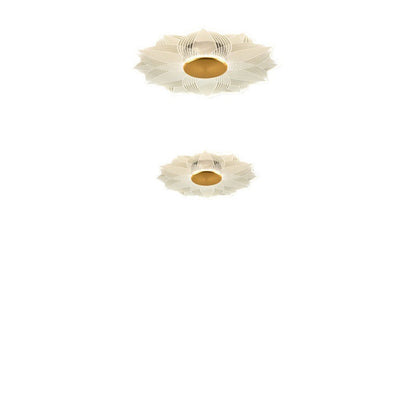 Modern Minimalist Round Lace Aluminum Acrylic LED Flush Mount Ceiling Light For Bedroom