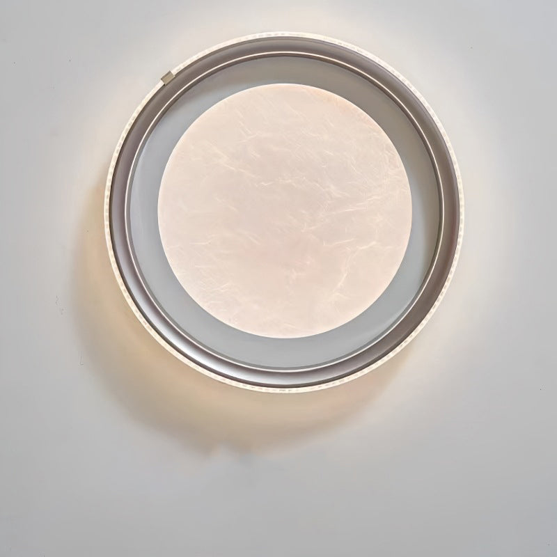 Modern Simplicity Round Circular Ring Aluminum Acrylic LED Flush Mount Ceiling Light For Bedroom