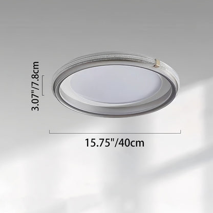 Modern Simplicity Round Circular Ring Aluminum Acrylic LED Flush Mount Ceiling Light For Bedroom