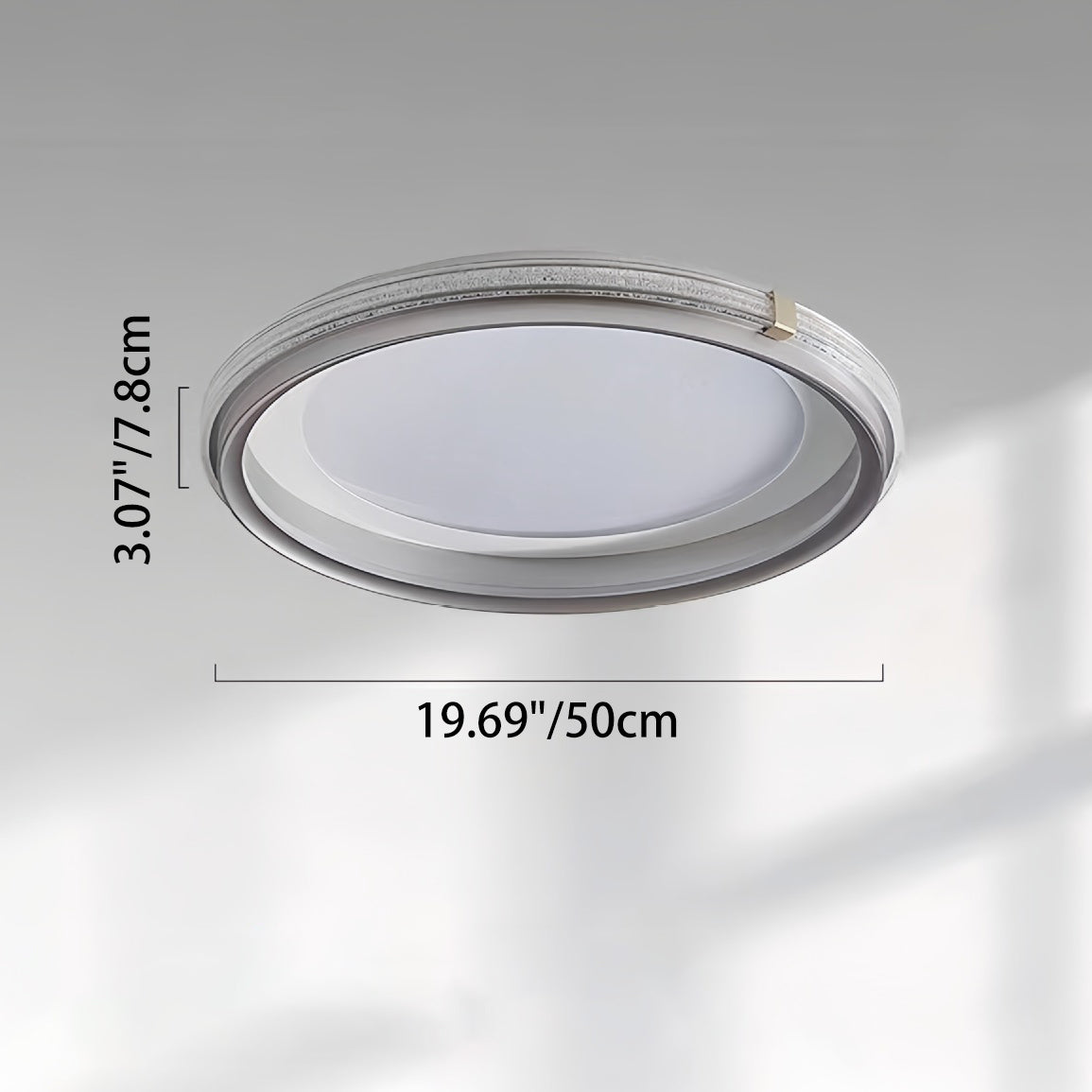 Modern Simplicity Round Circular Ring Aluminum Acrylic LED Flush Mount Ceiling Light For Bedroom