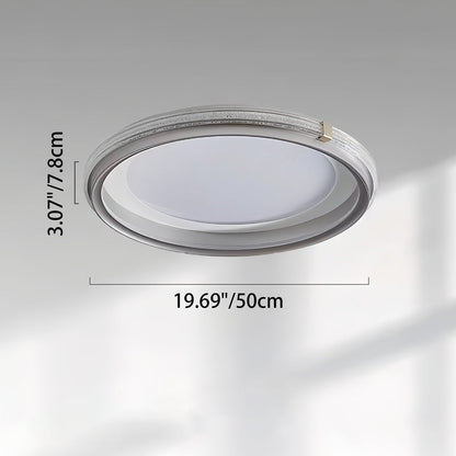 Modern Simplicity Round Circular Ring Aluminum Acrylic LED Flush Mount Ceiling Light For Bedroom