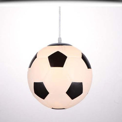 Modern Minimalist Football Basketball Iron Glass 1-Light Pendant Light For Bedroom