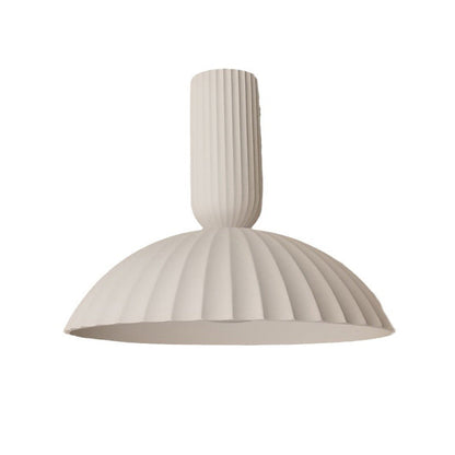 Modern Minimalist Shell Half Circle Resin Plaster LED Pendant Light For Dining Room