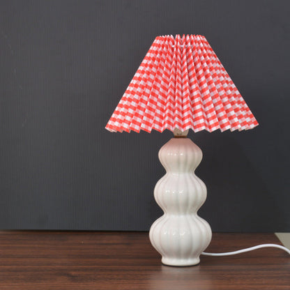 Modern Art Deco Conical Gourd Ceramic PP 1-Light Table Lamp For Bedroom