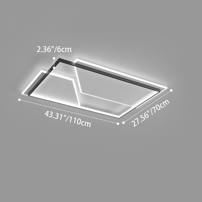Modern Minimalist Round Square Rectangular Iron Acrylic LED Flush Mount Ceiling Light For Living Room