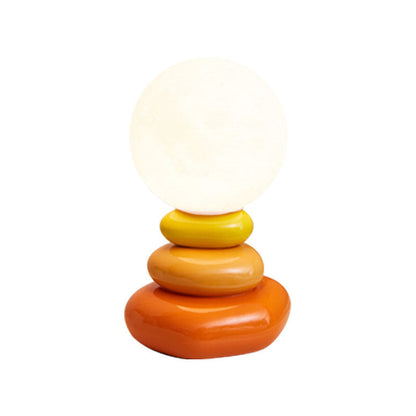 Modern Art Deco Spherical Oval Ceramic Glass 1-Light Table Lamp For Bedroom