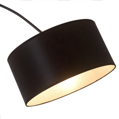 Modern Minimalist Cylindrical Iron Fabric 1-Light Standing Floor Lamp For Bedroom